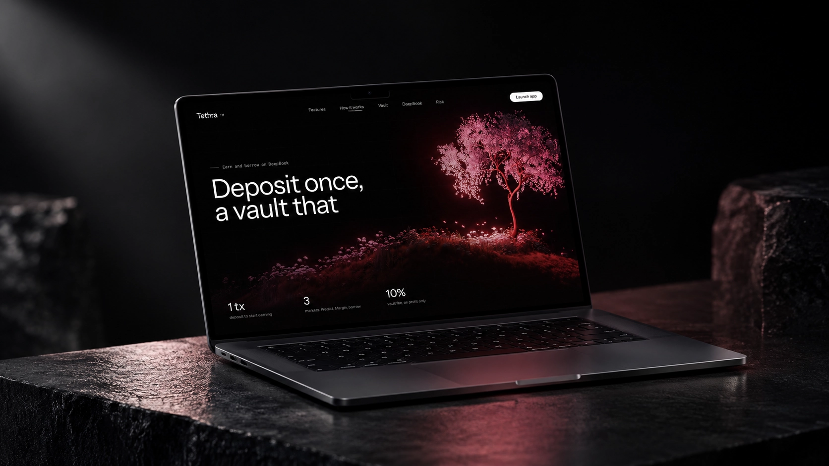 Tethra, Designing and engineering a one-deposit liquidity system across DeepBook Predict, margin lending, and collateralized borrowing.